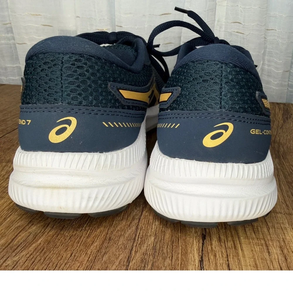 ASICS Gel Contend 7 Navy Gold Running Shoes Athletic Sneakers Women's‎ 7